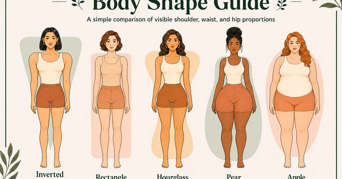 Illustrated comparison of several clothing silhouettes shown side by side.